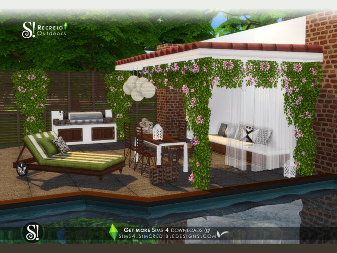 Sims 4 Recreio garden set by SIMcredible at TSR