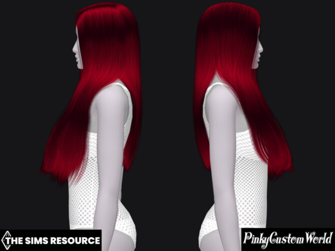 Sims 4 Bonus recolor of JavaSims SideShow hair by PinkyCustomWorld at TSR