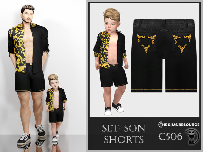 Sims 4 Set Son Shorts C506 by turksimmer at TSR
