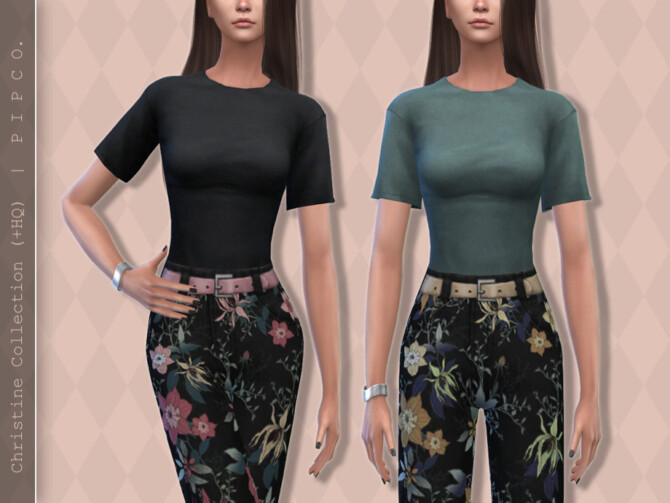 Sims 4 Christine Top by Pipco at TSR