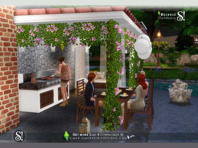 Sims 4 Recreio garden set by SIMcredible at TSR