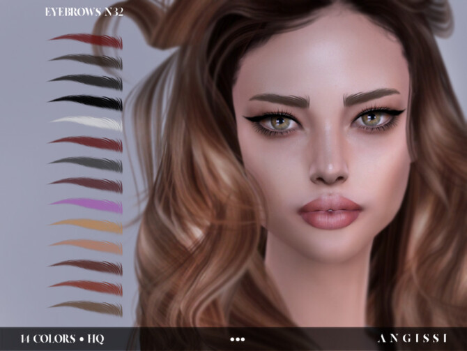 Sims 4 Eyebrows n32 by ANGISSI at TSR