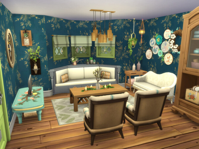 Sims 4 Small Flower Cottage by A.lenna at TSR