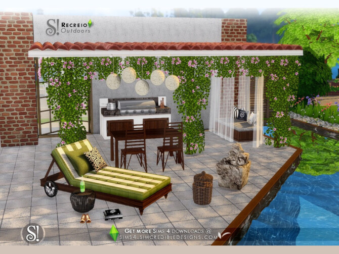 Sims 4 Recreio garden set by SIMcredible at TSR