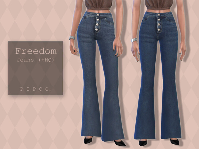Sims 4 Freedom Jeans (Flared) by Pipco at TSR