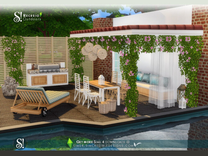 Sims 4 Recreio garden set by SIMcredible at TSR