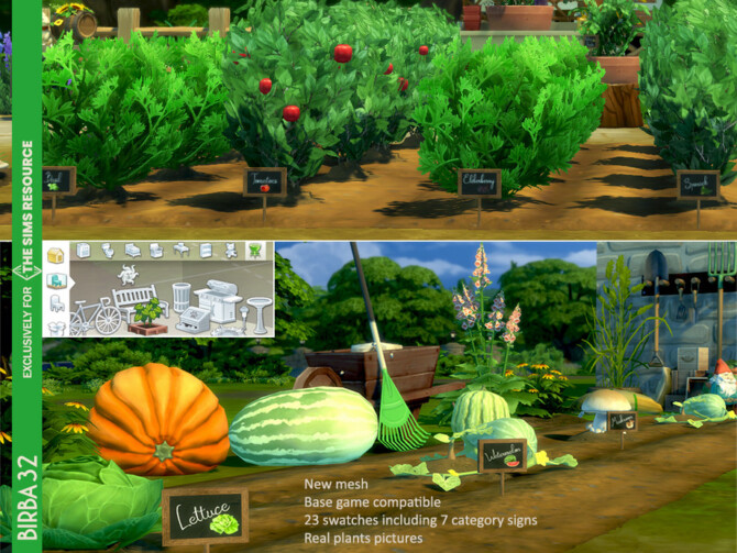 Sims 4 Signs for Gardening by Birba32 at TSR