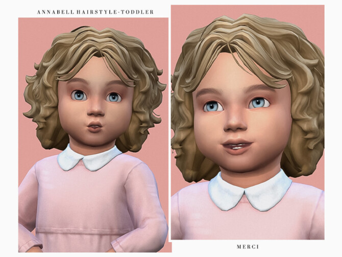 Sims 4 Annabell Hairstyle Toddler by Merci at TSR