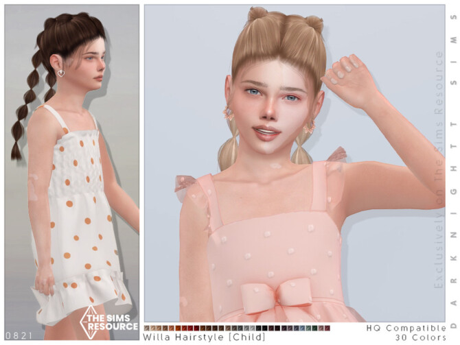 Sims 4 Willa Hairstyle [Child] by DarkNighTt at TSR