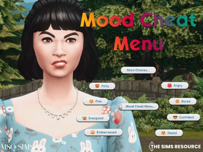 Sims 4 Mood Cheat Menu by MSQSIMS at TSR