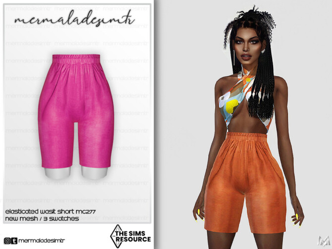 Sims 4 Elasticated Wasit Shorts MC277 by mermaladesimtr at TSR