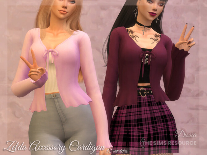 Sims 4 Zelda Accessory Cardigan by Dissia at TSR