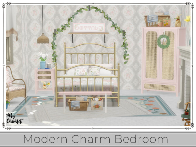 Sims 4 Modern Charm Bedroom Maxis Match by Chicklet at TSR
