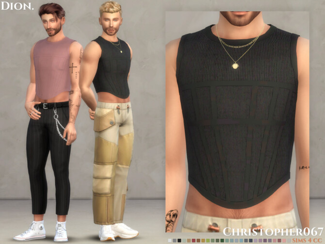 Sims 4 Dion Top by Christopher067 at TSR