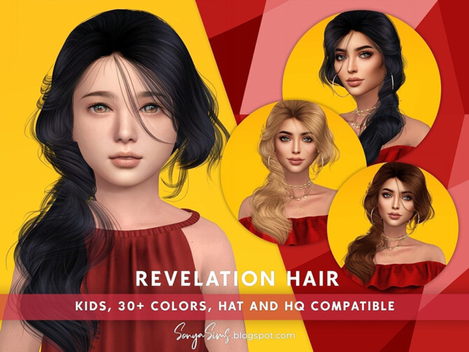 Sims 4 Revelation Hair for KIDS by SonyaSimsCC at TSR