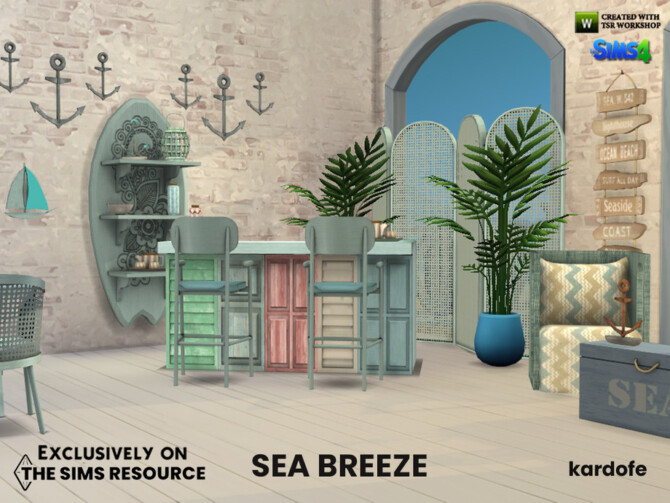 Sea breeze dining room by kardofe at TSR » Sims 4 Updates