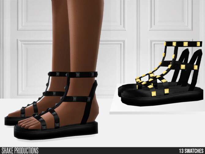 Sims 4 742 Studded Sandals by ShakeProductions at TSR