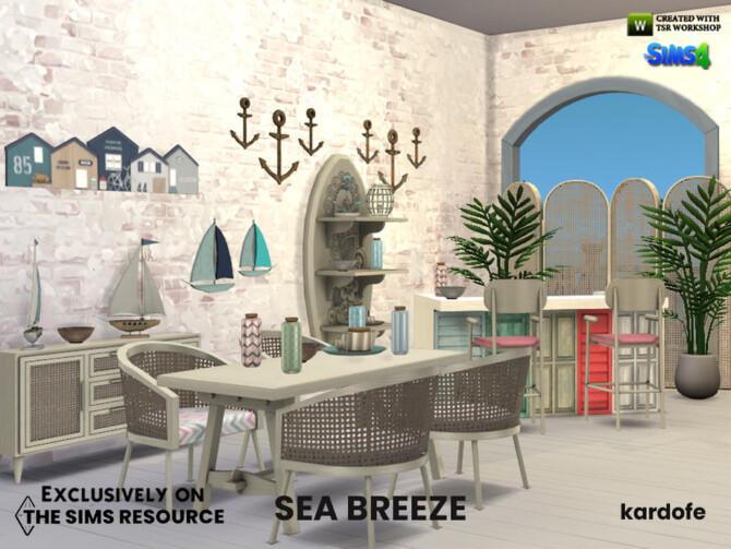 Sims 4 Sea breeze dining room by kardofe at TSR