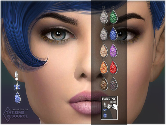 Sims 4 Right Side Single Earring by BAkalia at TSR