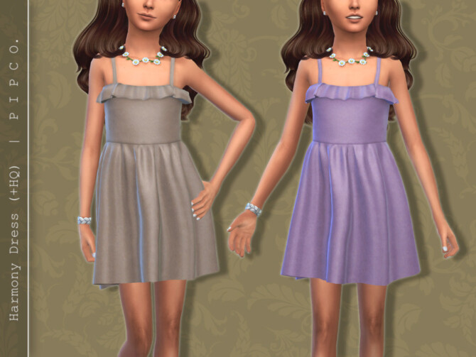 Sims 4 Bohemian Wedding Harmony Dress by Pipco at TSR