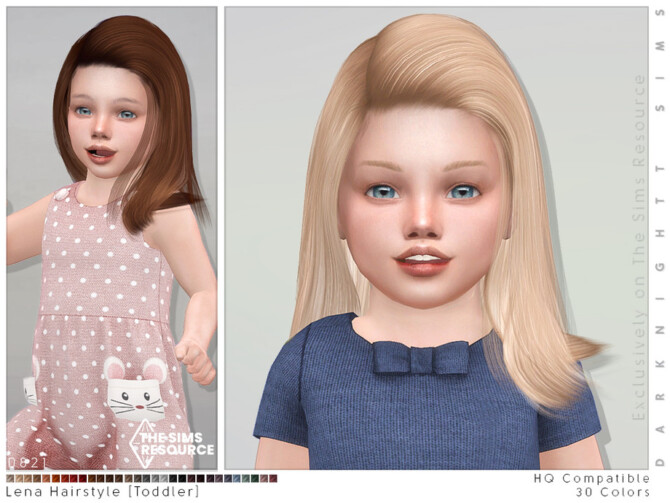 Sims 4 Lena Hairstyle Toddler by DarkNighTt at TSR