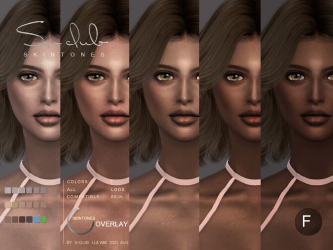 Sims 4 Natural skintone overlay for female sims by S Club at TSR
