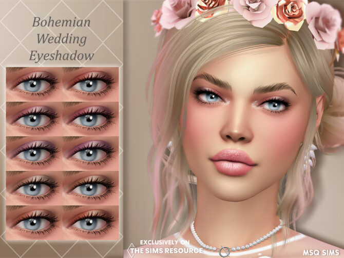 Sims 4 Bohemian Wedding Eyeshadow by MSQSIMS at TSR