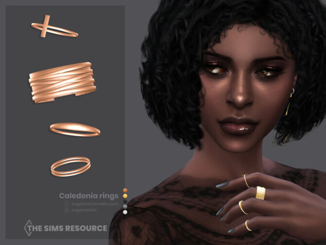 Sims 4 Caledonia rings by sugar owl at TSR