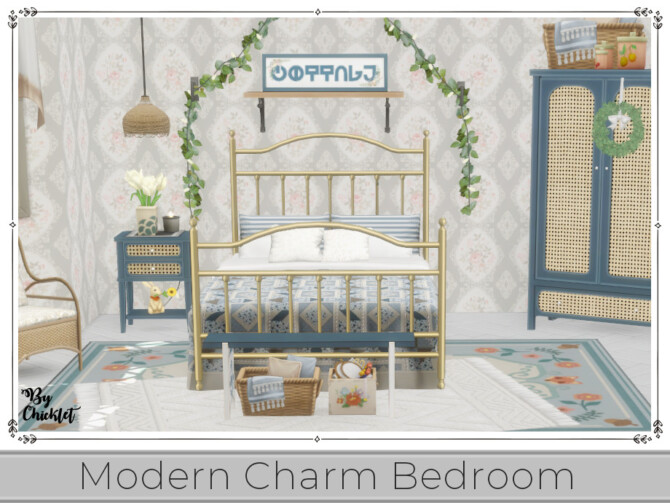 Sims 4 Modern Charm Bedroom Maxis Match by Chicklet at TSR
