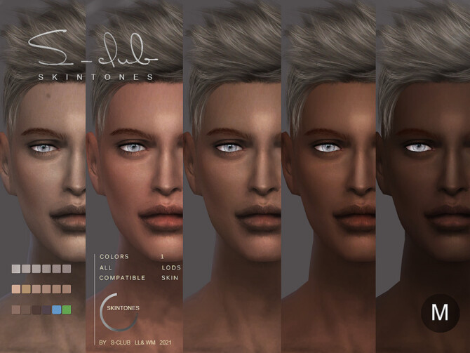 Sims 4 Natural skintone overlay for male sims by S Club at TSR
