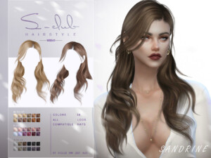 Medium length wavy hair (Sandrine) by S-Club at TSR