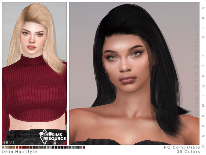 Sims 4 Lena Hairstyle by DarkNighTt at TSR
