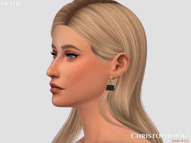 Sims 4 Motif Earrings by Christopher067 at TSR