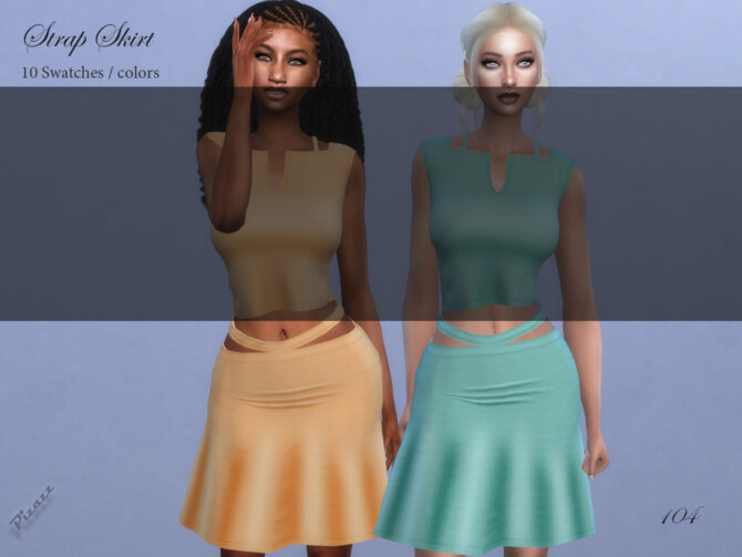 Sims 4 Strap Skirt by pizazz at TSR