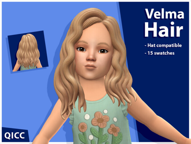 Sims 4 Velma Hair by qicc at TSR
