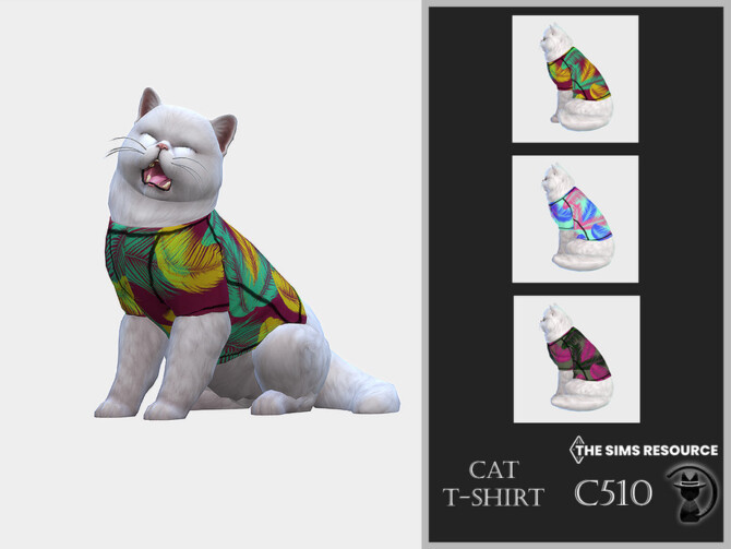 Sims 4 Cat T shirt C510 by turksimmer at TSR