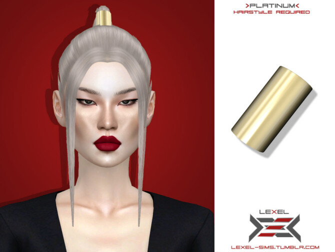 Sims 4 Platinum hair set by LEXEL at TSR