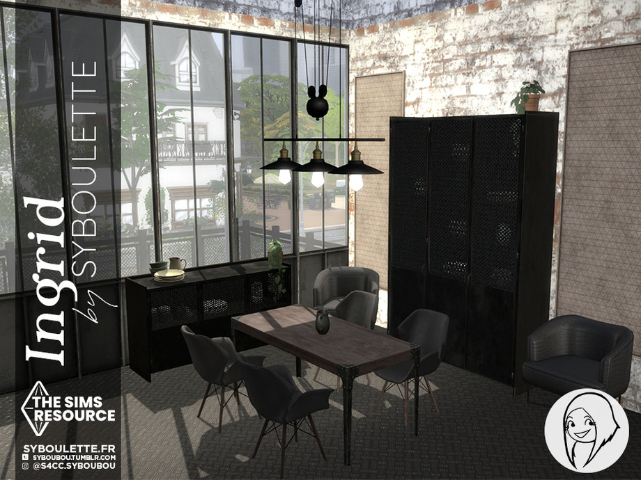Ingrid dining room set Part 2 by Syboubou at TSR » Sims 4 Updates
