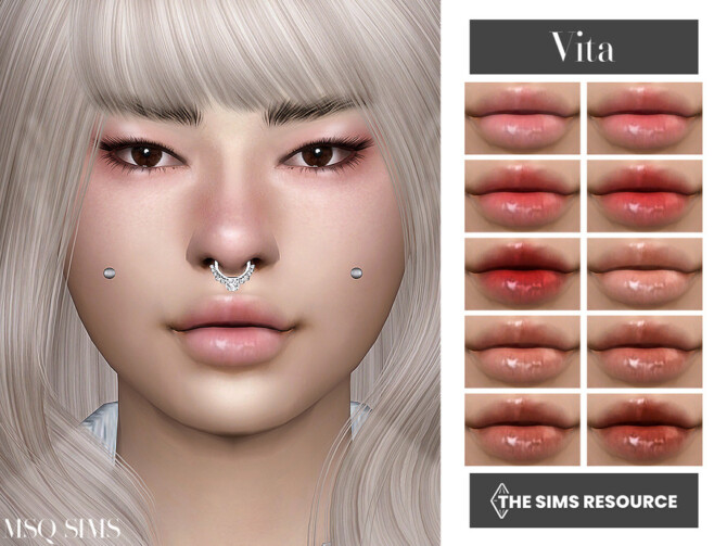 Sims 4 Vita Lipstick by MSQSIMS at TSR