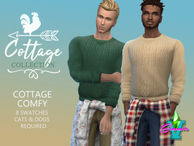 Sims 4 Cottage Comfy Sweater by SimmieV at TSR