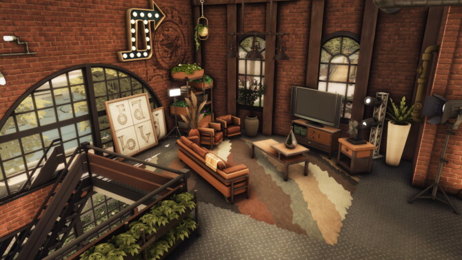 Sims 4 Old Train Station Loft by plumbobkingdom at MTS