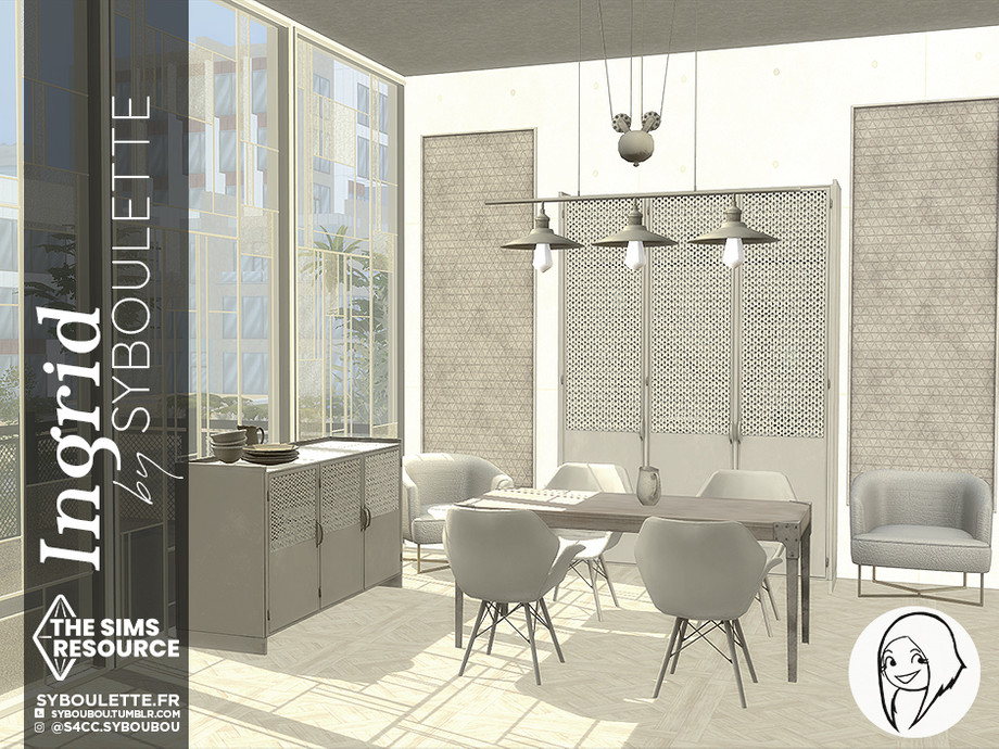Ingrid dining room set Part 1 by Syboubou at TSR » Sims 4 Updates