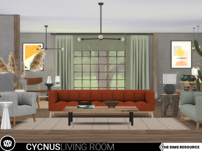 Sims 4 Cycnus Living Room by wondymoon at TSR