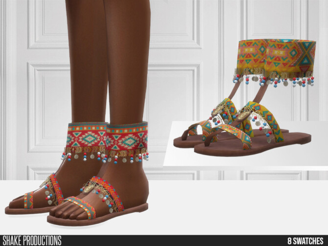 Sims 4 Bohemian Wedding Sandals by ShakeProductions at TSR
