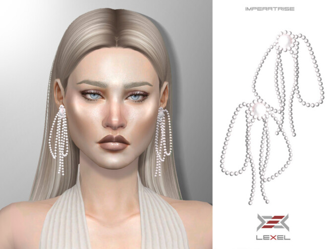 Sims 4 Imperatrice earrings by LEXEL at TSR