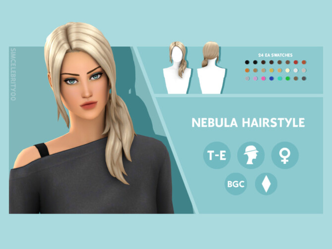 Sims 4 Nebula Hairstyle by simcelebrity00 at TSR