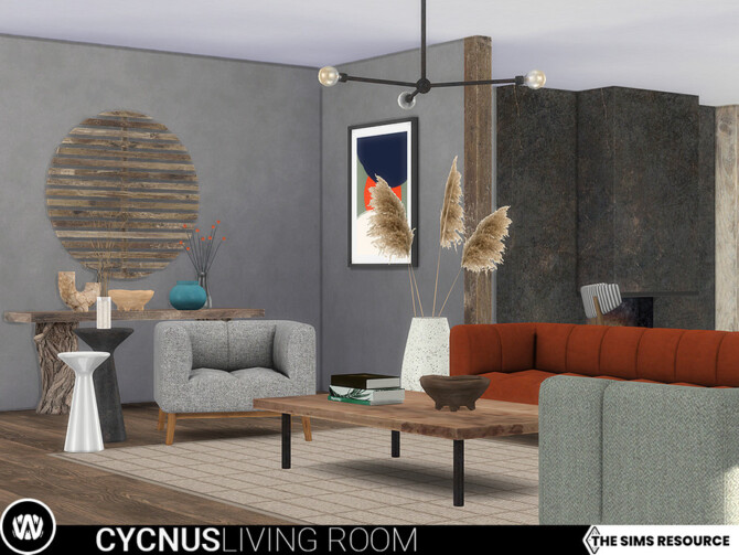 Sims 4 Cycnus Living Room by wondymoon at TSR