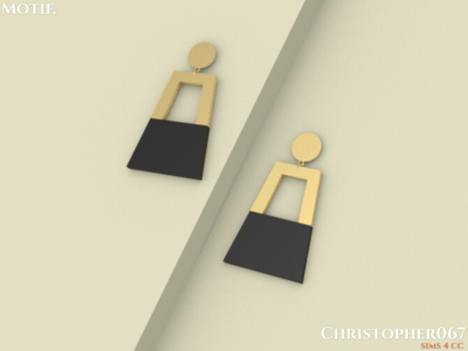 Sims 4 Motif Earrings by Christopher067 at TSR