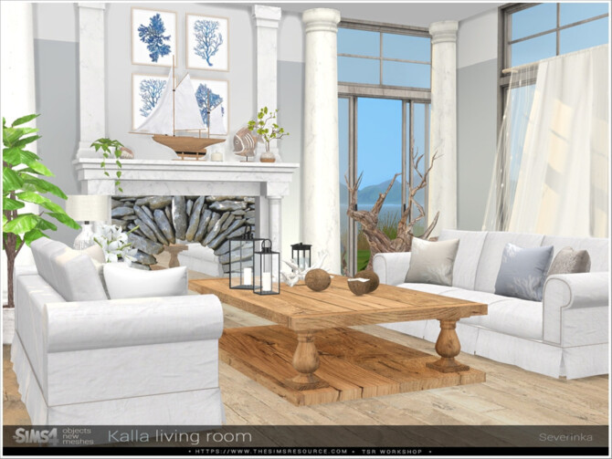 Sims 4 Kalla living room by Severinka at TSR