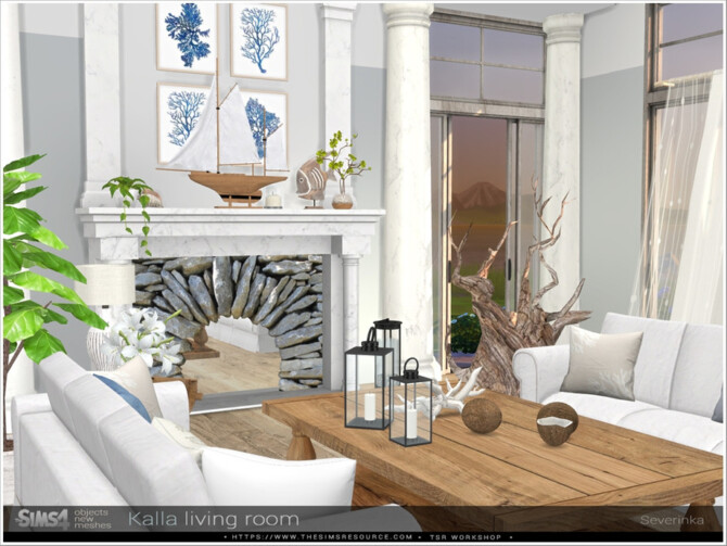 Sims 4 Kalla living room by Severinka at TSR